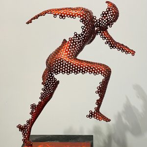 sculpture en écrous "sprinteur"