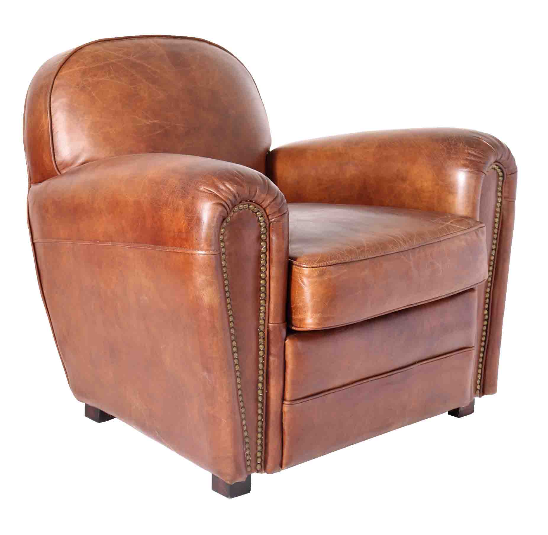 fauteuil club cuir vintage