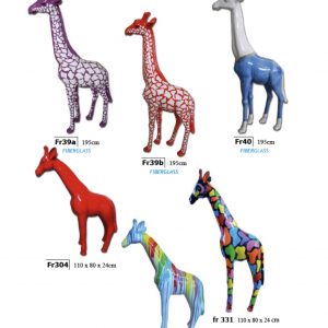girafe en fibre de verre